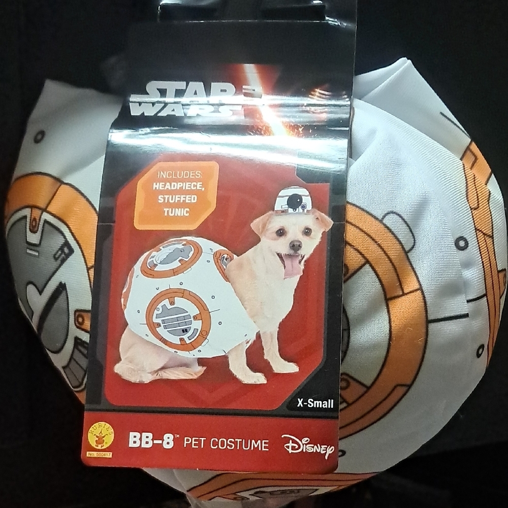 Star Wars BB-8 Pet Costume - White and Orange